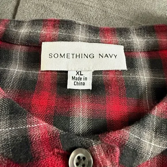 Something Navy Women’s Red and Black Tartan Dramatic Ruffle Yoke Mini Dress - Picture 3 of 7